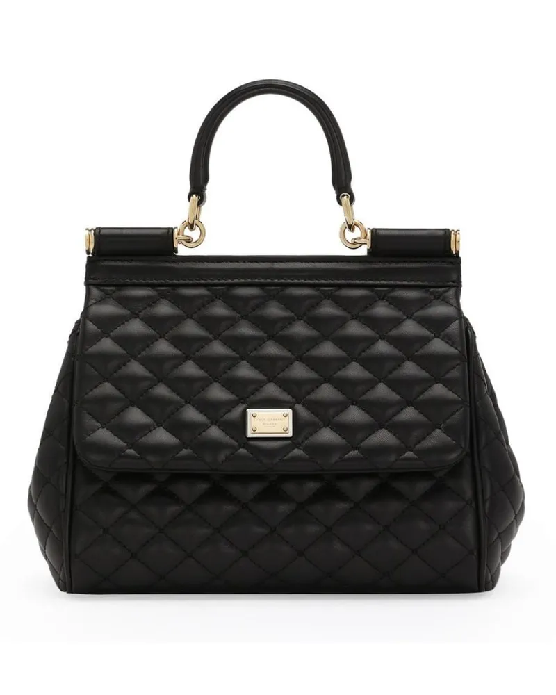 Dolce & Gabbana Gesteppte Sicily Handtasche - Schwarz Schwarz