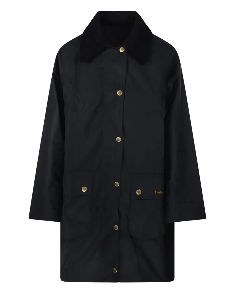 Barbour Beadnell corduroy-collar coat - Schwarz Schwarz