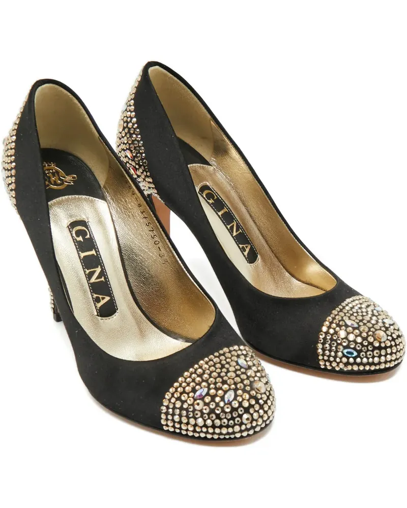 Gina crystal-embellished heeled pumps - Schwarz Schwarz