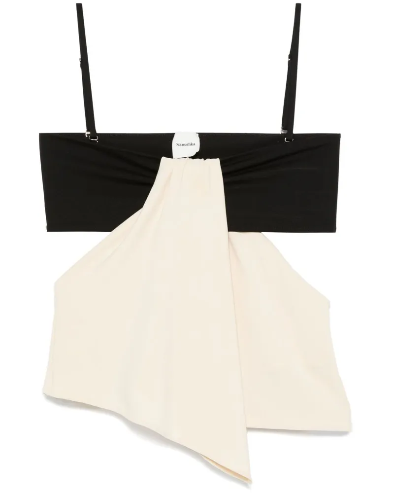 Nanushka Drapiertes Top - Schwarz Schwarz