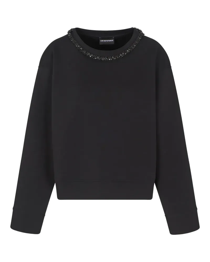 Emporio Armani Sweatshirt mit rundem Ausschnitt - Schwarz Schwarz