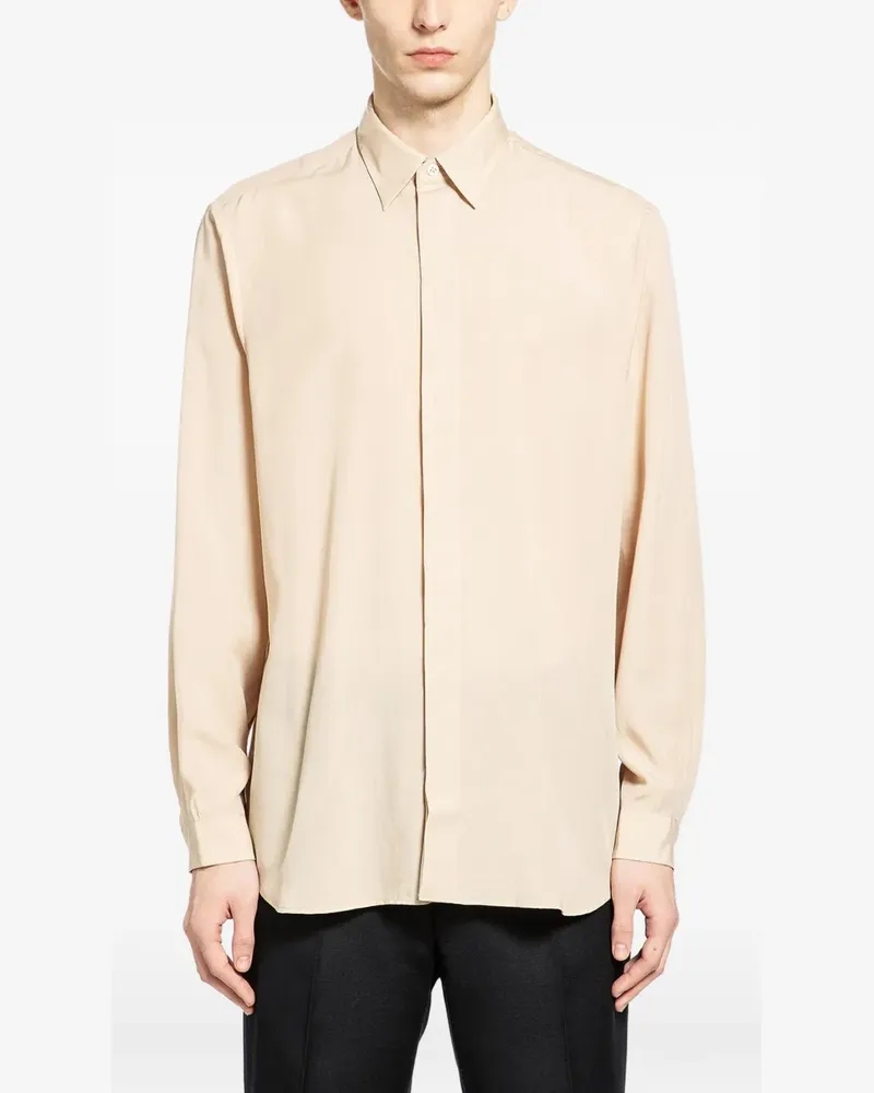 LARDINI Hemd im Oversized-Look - Nude Nude