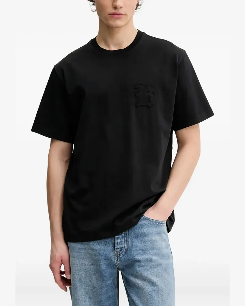 BLUEMARBLE T-Shirt mit Logo-Stickerei - Schwarz Schwarz