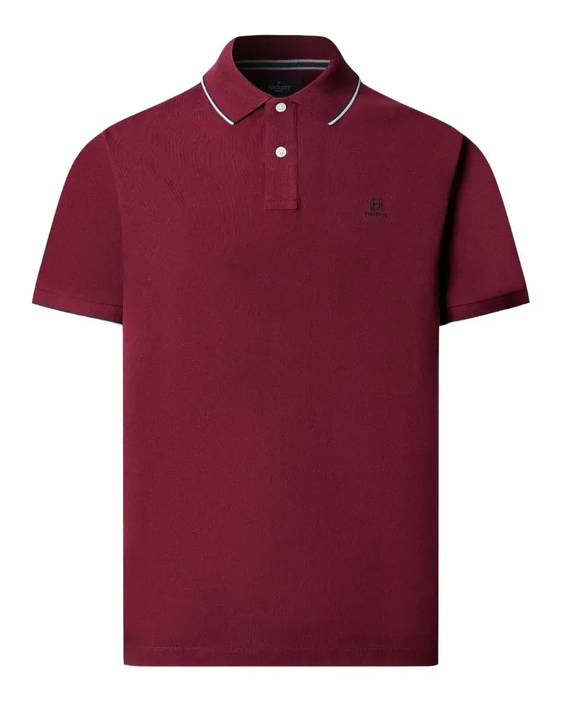 Hackett logo-embroidered short-sleeve polo shirt - Rot Rot