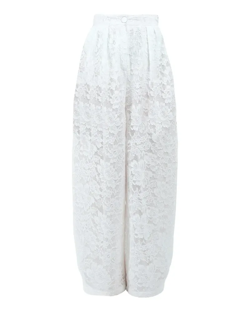 Rowen Rose lace carrot trousers - Weiß Weiß
