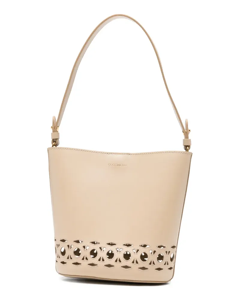Coccinelle cut-out-detail tote bag - Nude Nude