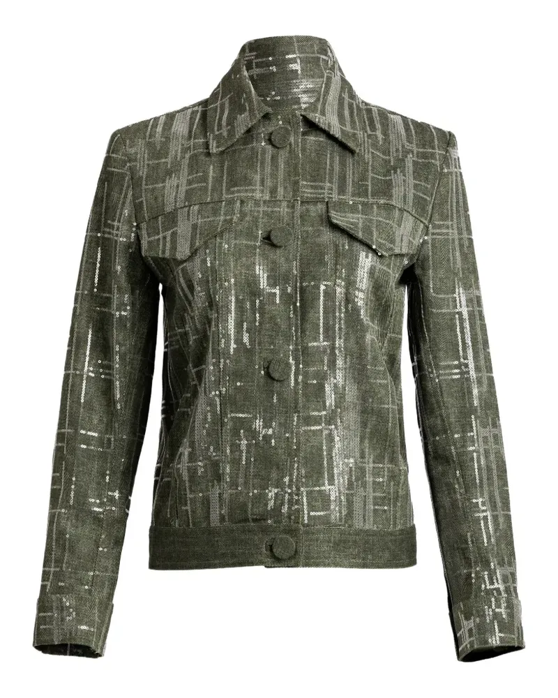 Silvia Tcherassi Lesath sequin-embellished cropped jacket - Grün Grün