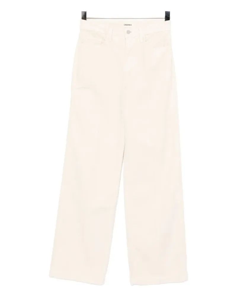 L'Agence corduroy wide-leg trousers - Nude Nude