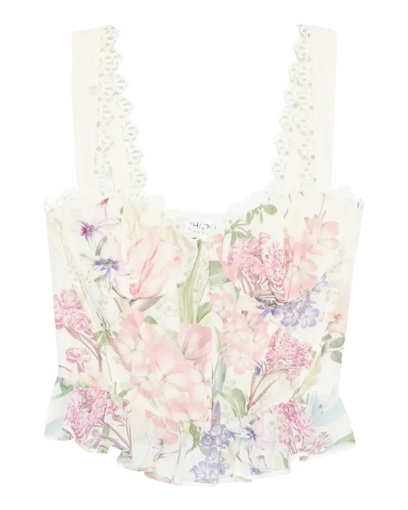 Charo Ruiz Floret top - Nude Nude