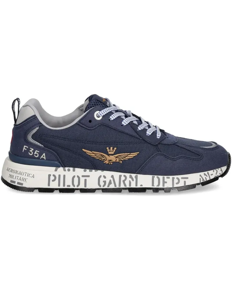 Aeronautica Militare Sneakers mit Stickerei - Blau Blau