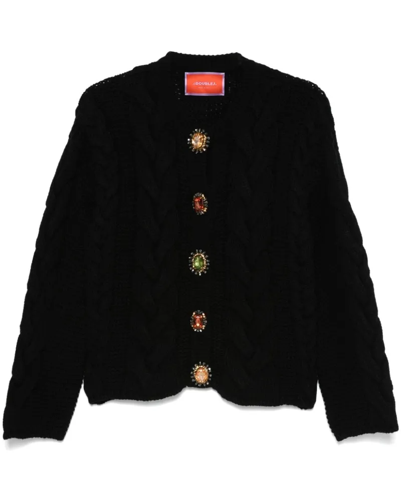La DoubleJ Portrait Cardigan - Schwarz Schwarz