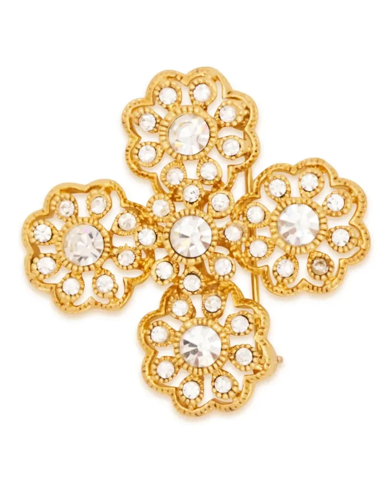 Kenneth Jay Lane Flower Cluster Anstecknadel - Gold Gold