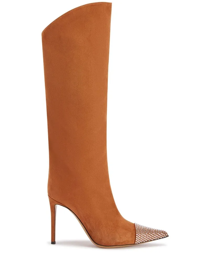 Alexandre Vauthier Stiefeletten mit Kristallen - Braun Braun