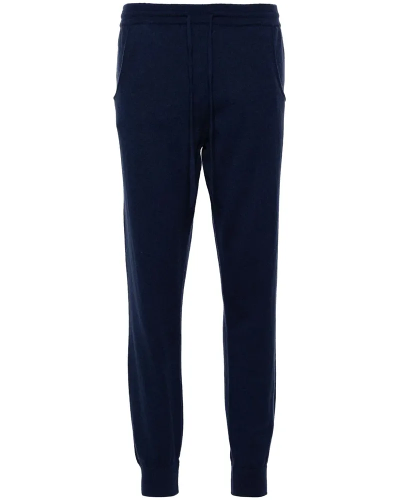 Teddy Cashmere Halbhohe Milano Jogginghose Blau