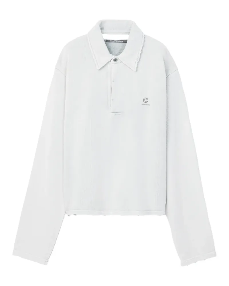 Camper Sweatshirt mit ausgefranstem Kragen - Grau Grau