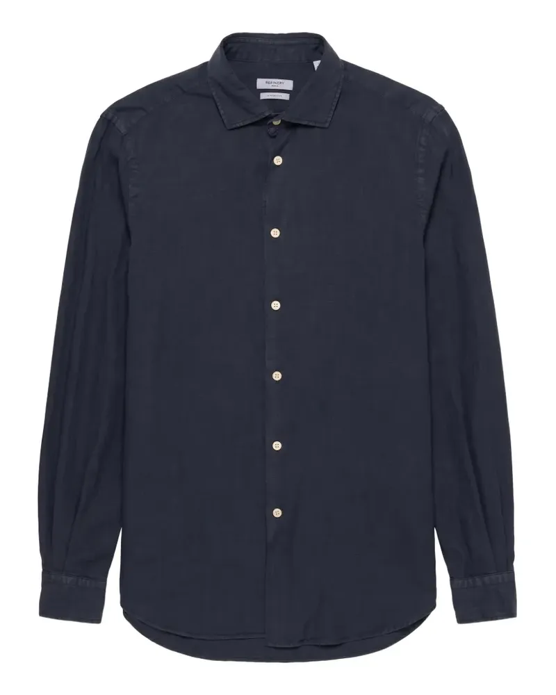 Boglioli spread-collar button-up shirt - Blau Blau