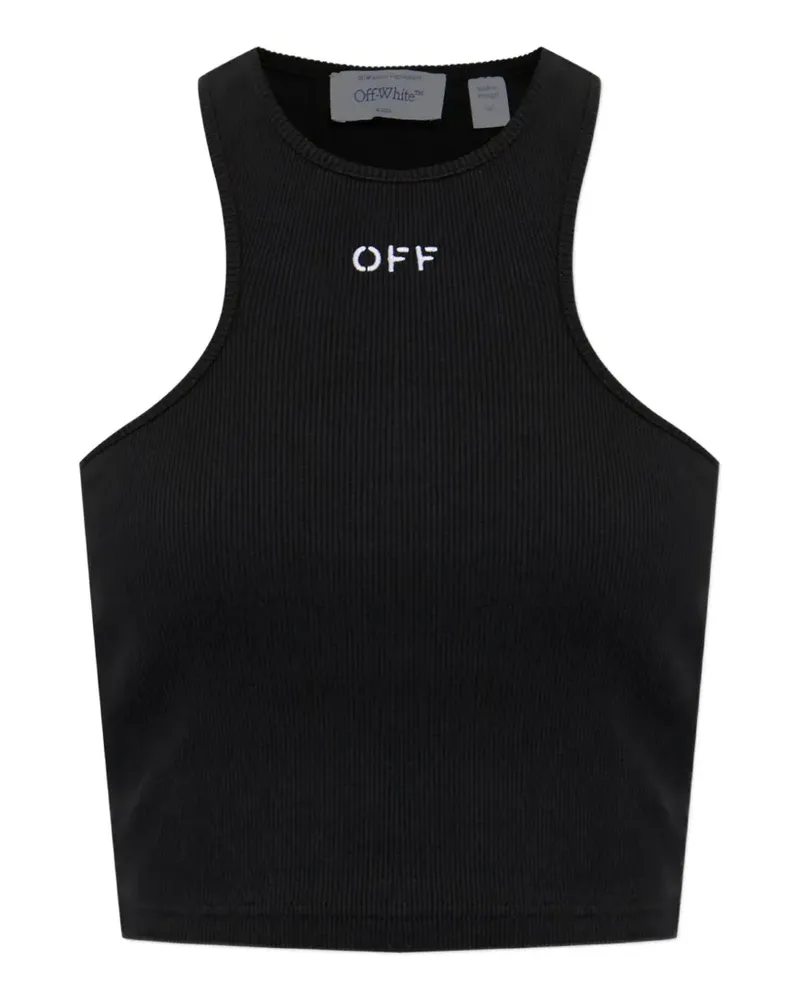 OFF-WHITE Geripptes Trägershirt - Schwarz Schwarz