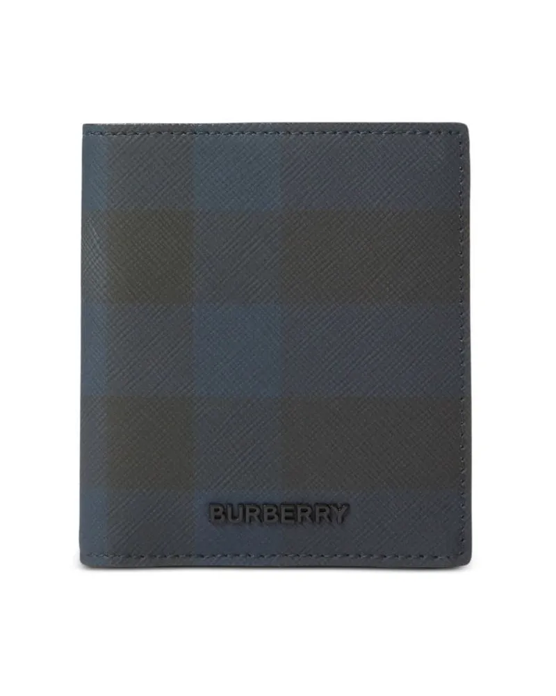 Burberry Kariertes Portemonnaie - Blau Blau