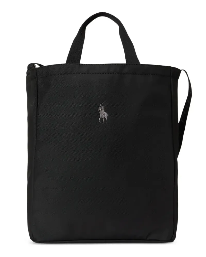 Ralph Lauren Tote Bag mit Pony-Motiv - Schwarz Schwarz