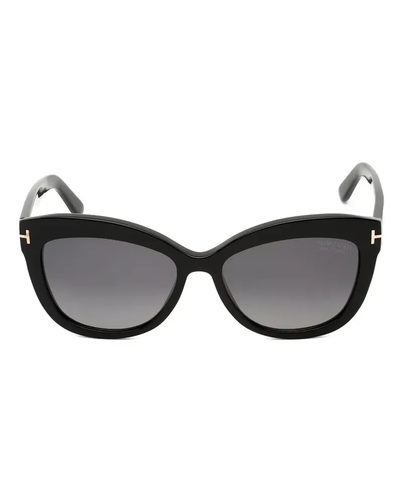 Tom Ford Sonnenbrille mit Cat-Eye-Gestell - Schwarz Schwarz