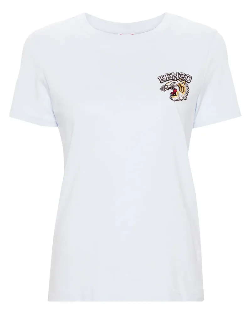 Kenzo Varsity Jungle T-Shirt mit Tigerstickerei - Blau Blau