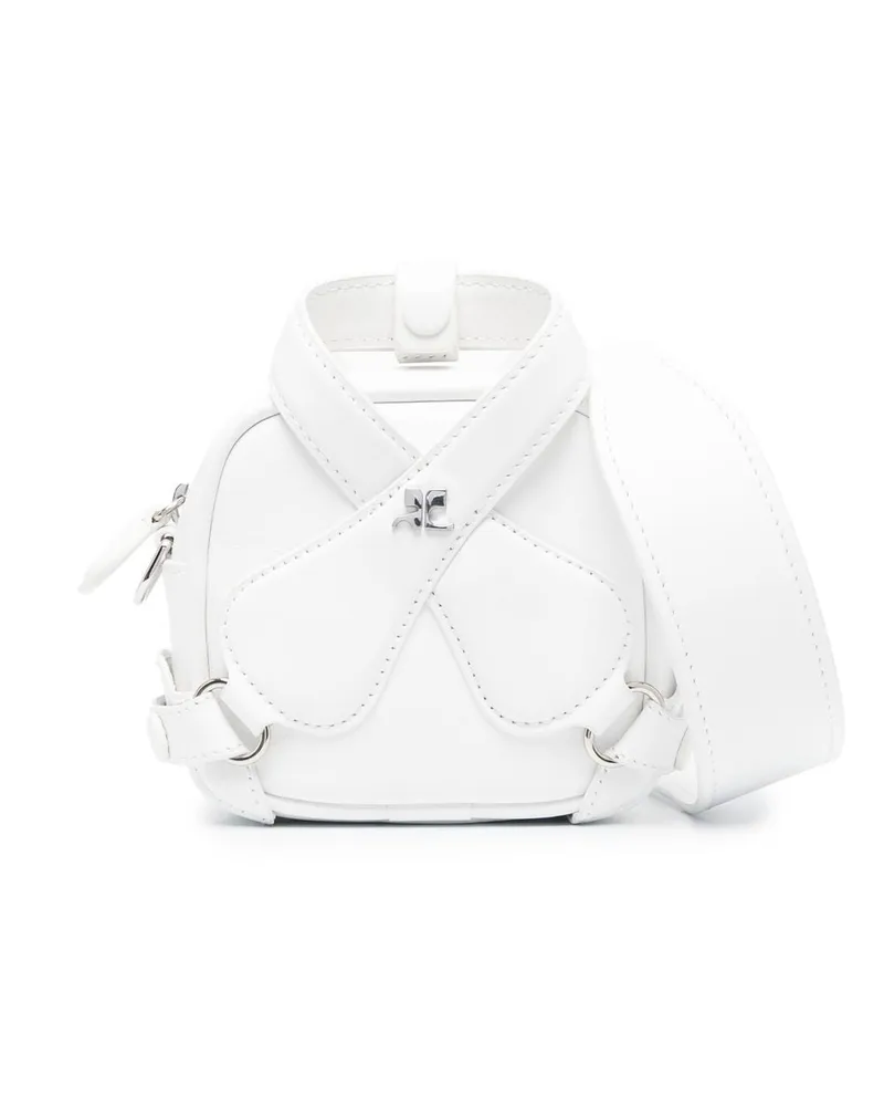 Courrèges Handtasche mit drapierten Riemen - Weiß Weiß