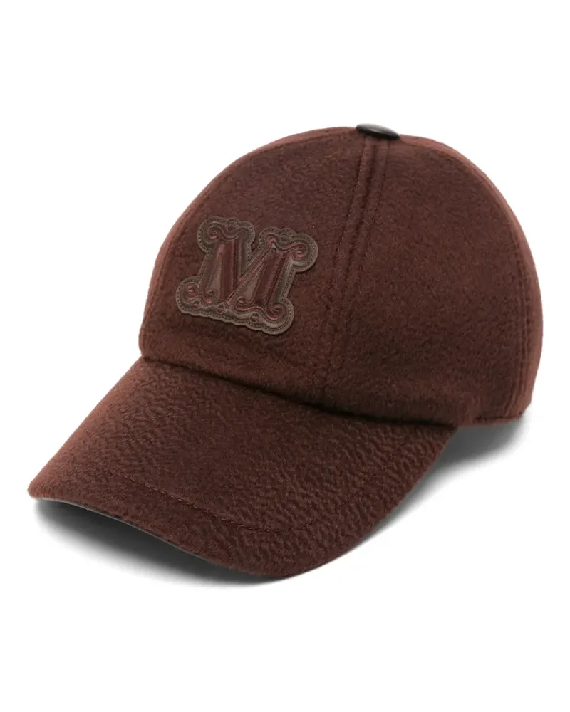Max Mara Baseballkappe mit Logo-Patch - Braun Braun