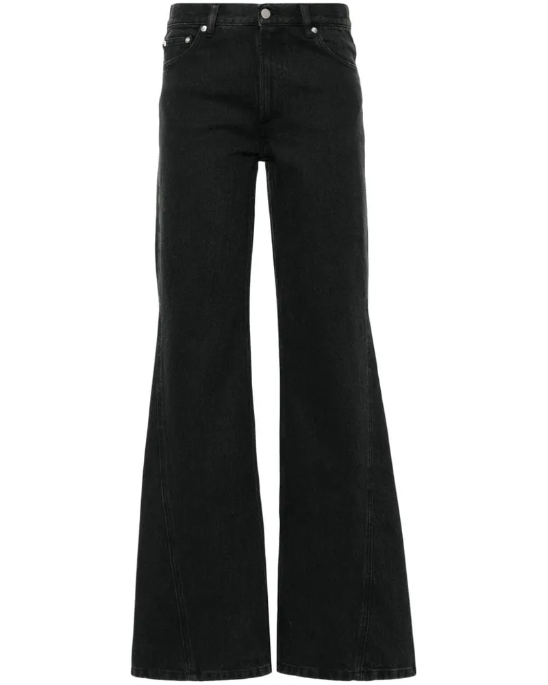 A.P.C. Halbhohe Straight-Leg-Jeans Schwarz