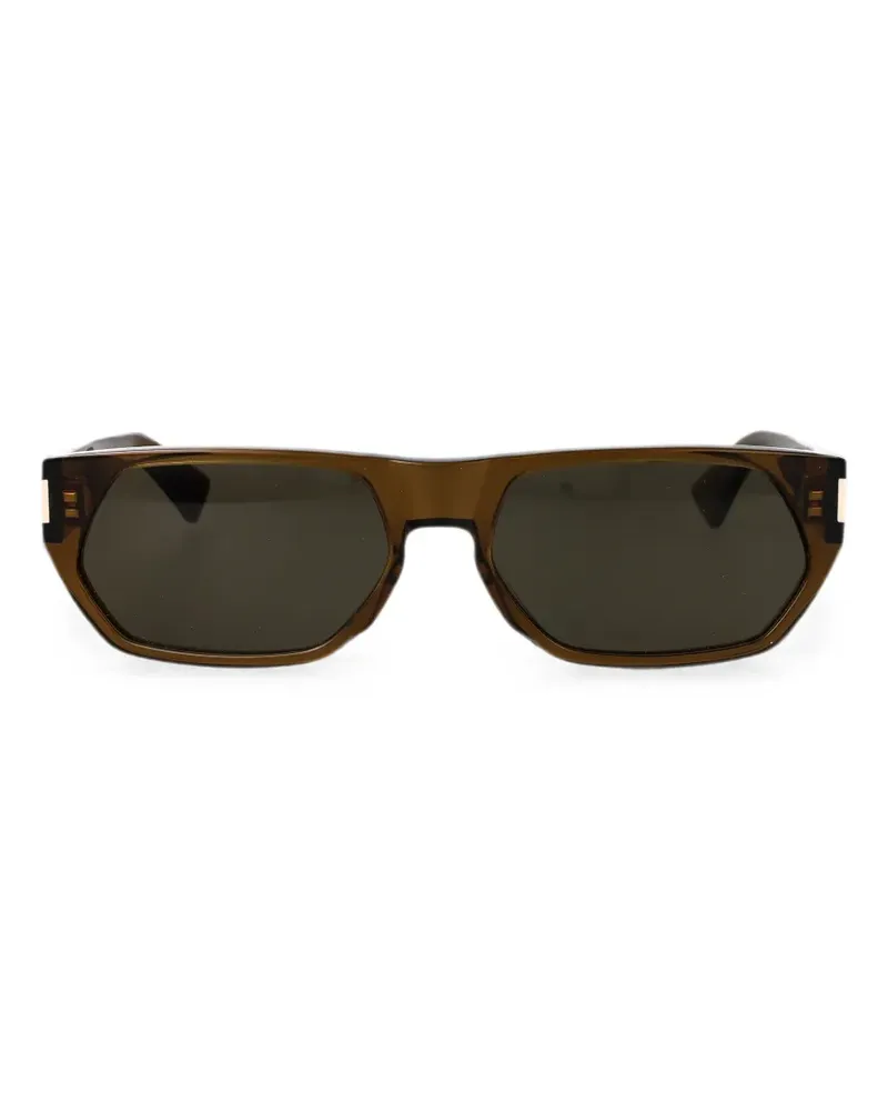 Saint Laurent Sonnenbrille mit geometrischem Gestell - Braun Braun
