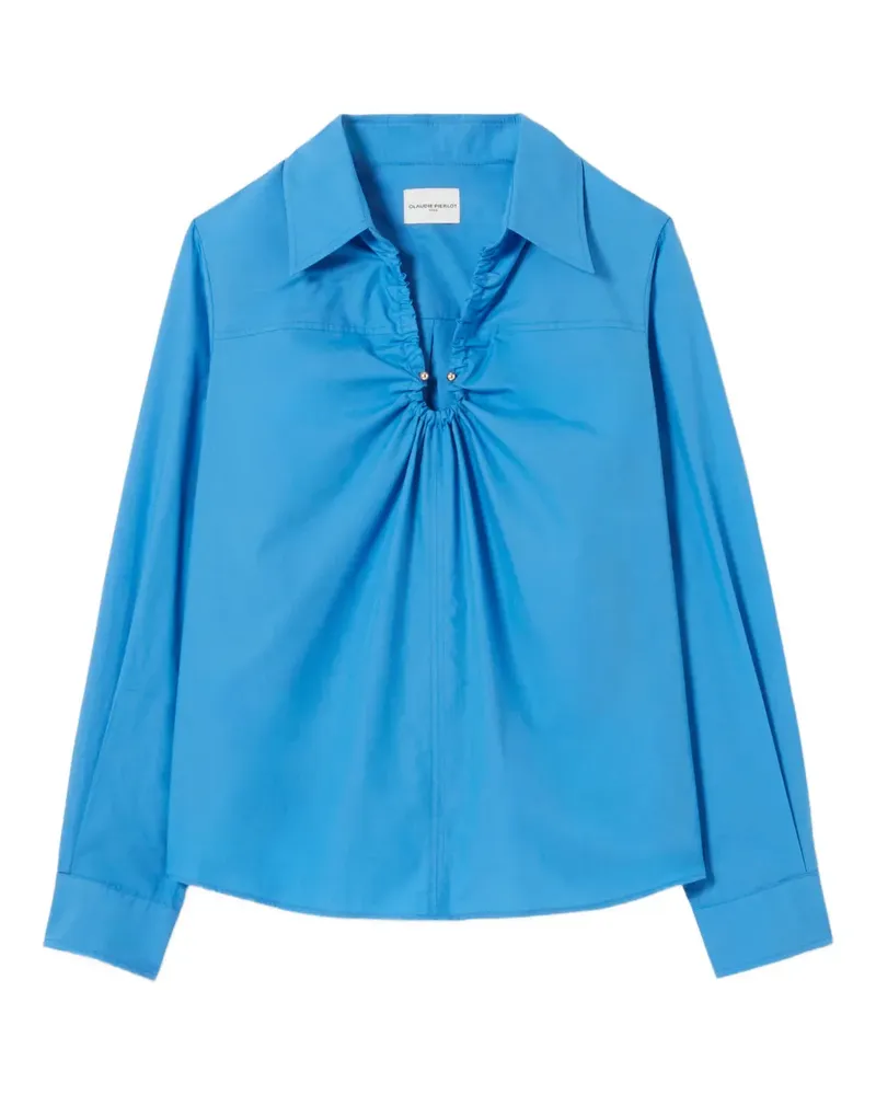 Claudie Pierlot Oberteil aus Baumwolle - Blau Blau