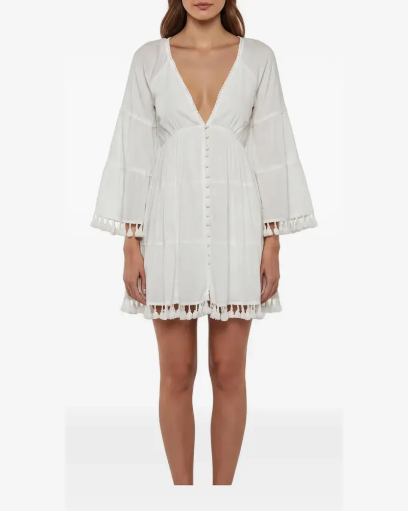 Alice + Olivia open-back mini dress - Weiß Weiß