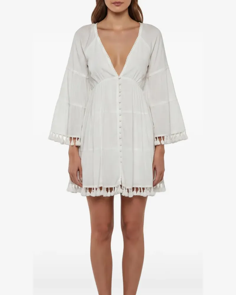 Alice + Olivia Rückenfreies Minikleid - Weiß Weiß