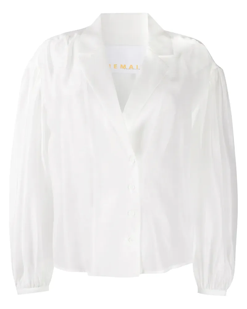 REMAIN Doppelreihige Bluse - Weiß Weiß