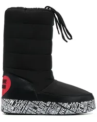 Moschino Stiefel mit gestepptem Detail Schwarz