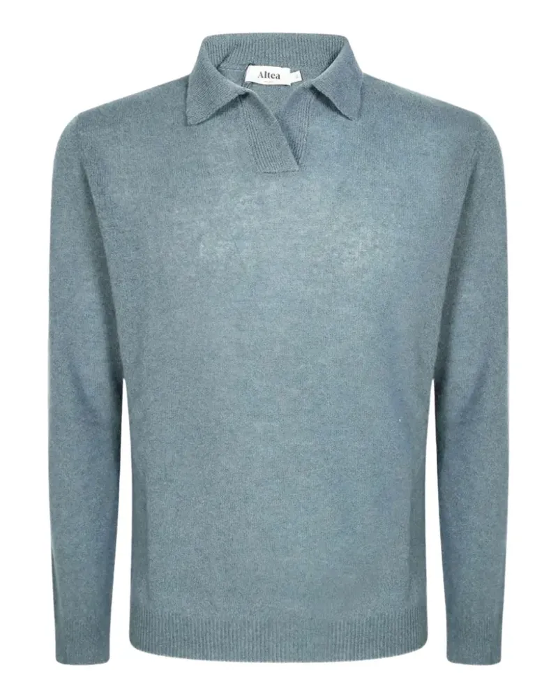 Altea Gestricktes Poloshirt - Blau Blau