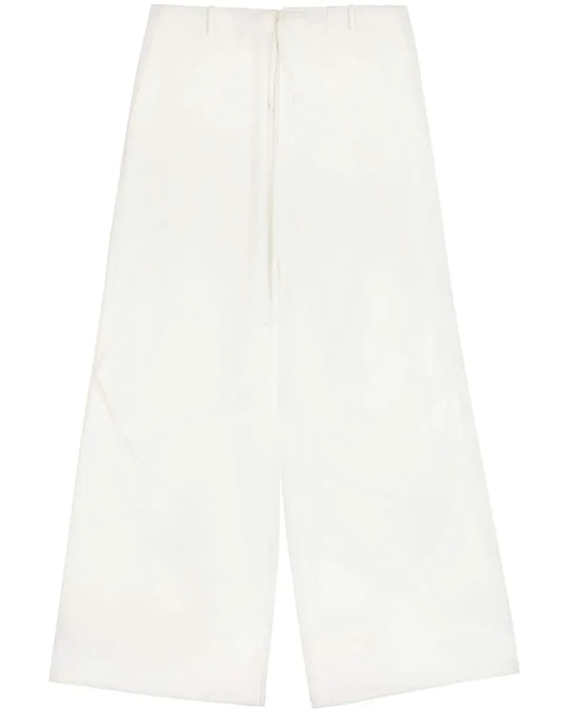 Maison Margiela Weite Hose mit Kordelzug - Weiß Weiß