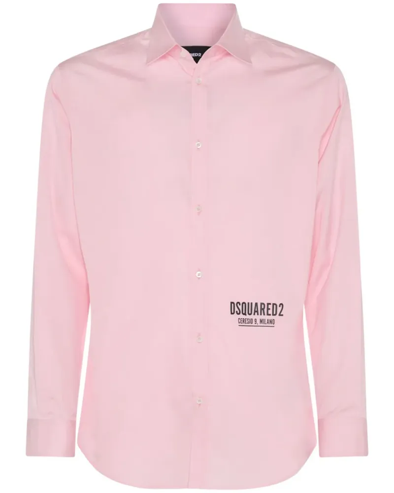 Dsquared2 Hemd mit Logo-Print - Rosa Rosa