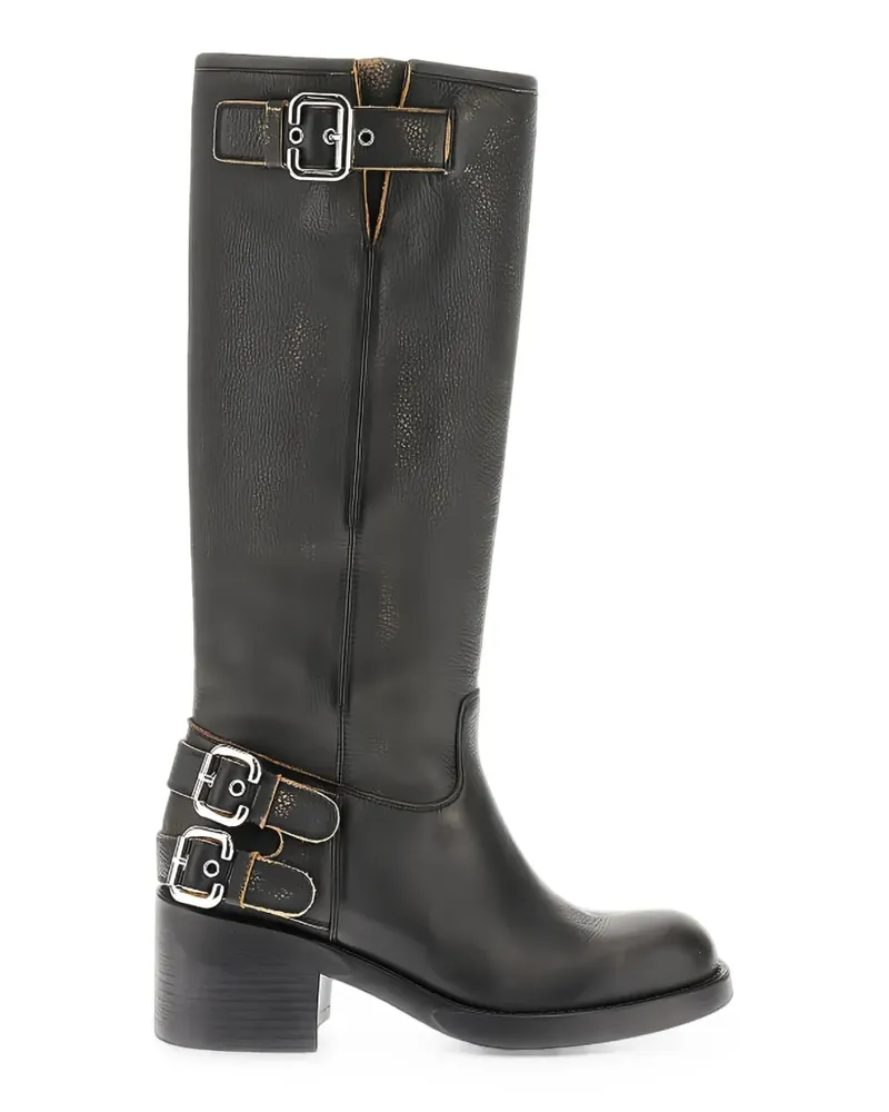 Chloé buckle-detail leather boots - Schwarz Schwarz