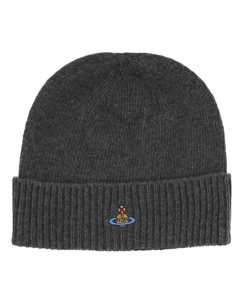 Vivienne Westwood Gerippte Beanie - Grau Grau