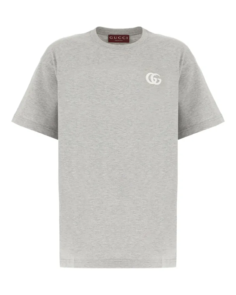 Gucci T-Shirt mit Logo-Stickerei - Grau Grau