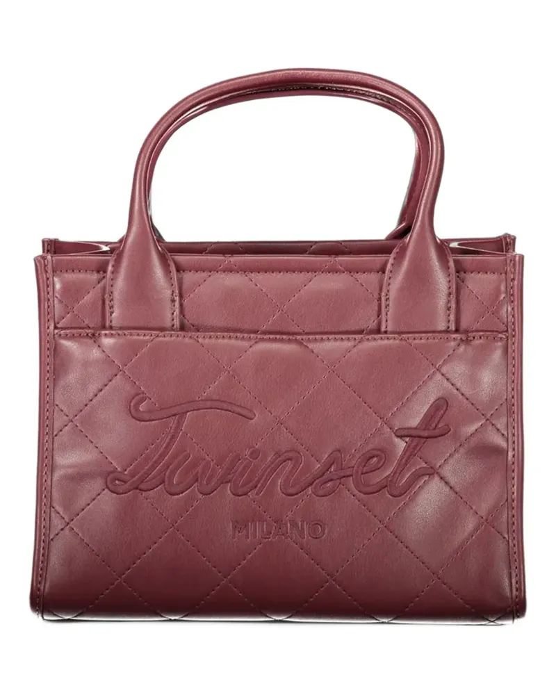 Twin-Set quilted logo-embossed tote bag - Rot Rot