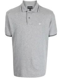 Emporio Armani Poloshirt mit Logo-Stickerei Grau