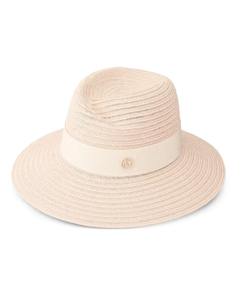 Maison Michel Virginie Hut mit Ripsbandbesatz - Rosa Rosa