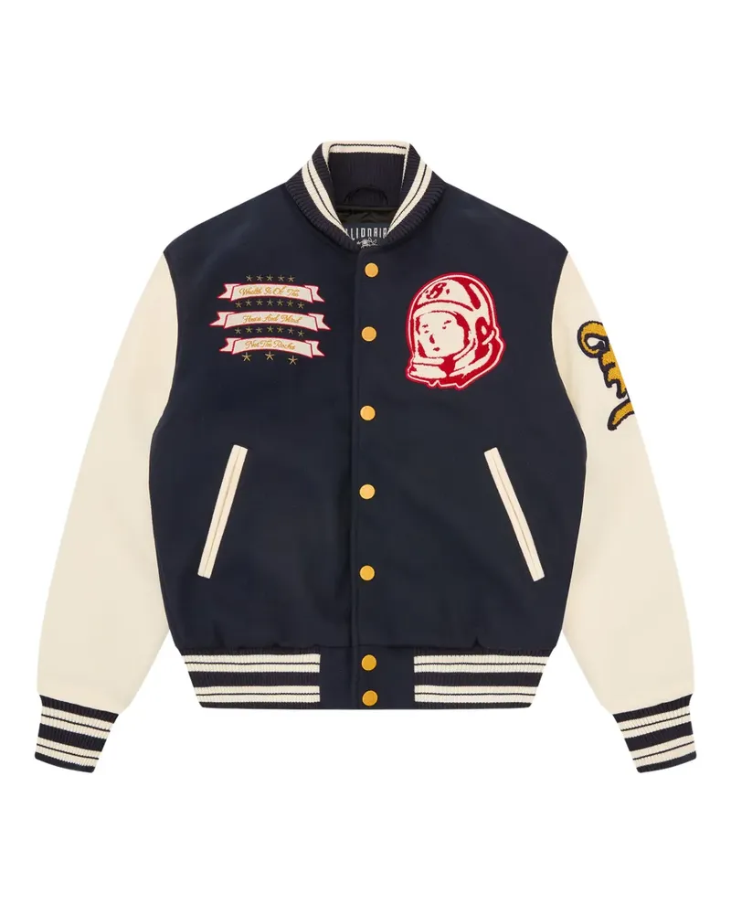 Billionaire Boys Club Fanfare Script embroidered bomber jacket - Blau Blau