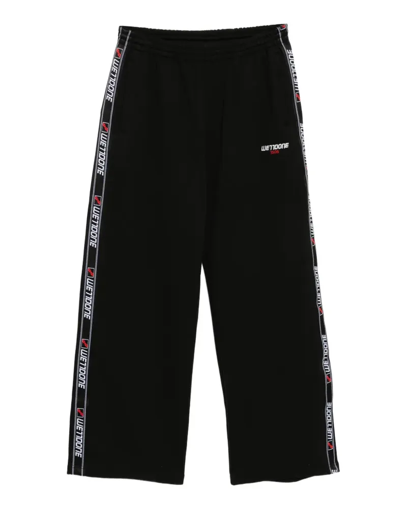 WE 11 DONE Hose mit Logo-Streifen - Schwarz Schwarz