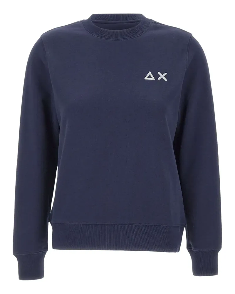 Sun68 embroidered-logo crew-neck sweatshirt - Blau Blau