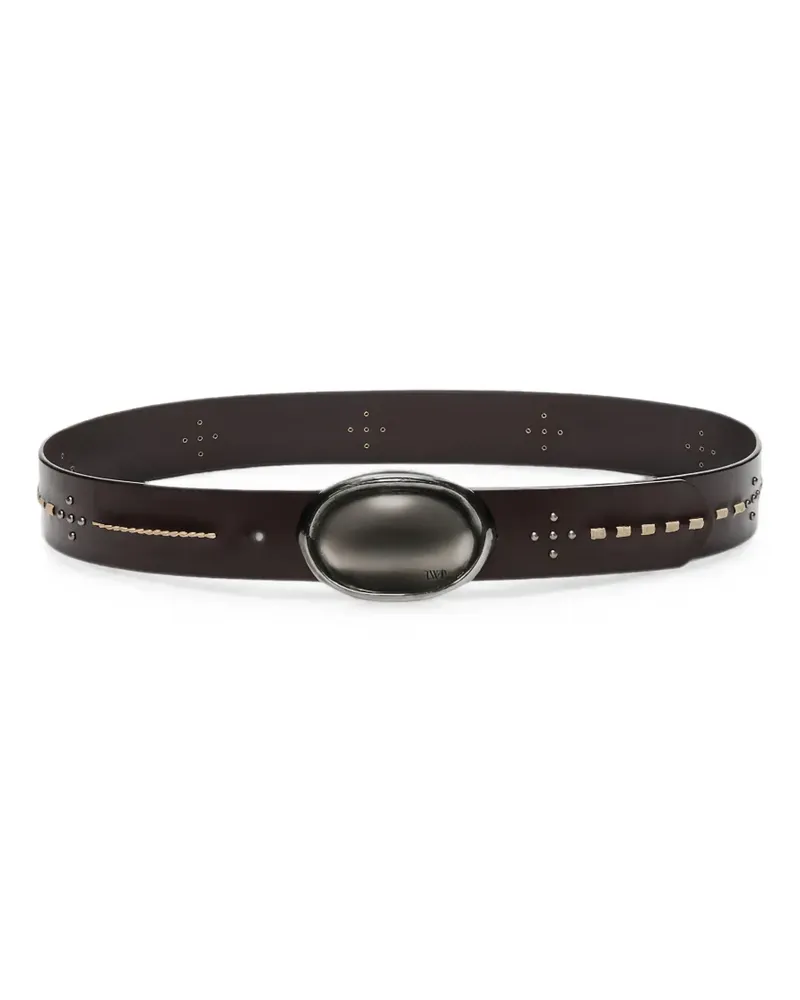 TWP Buckle Bunny Gürtel im Western-Look - Braun Braun