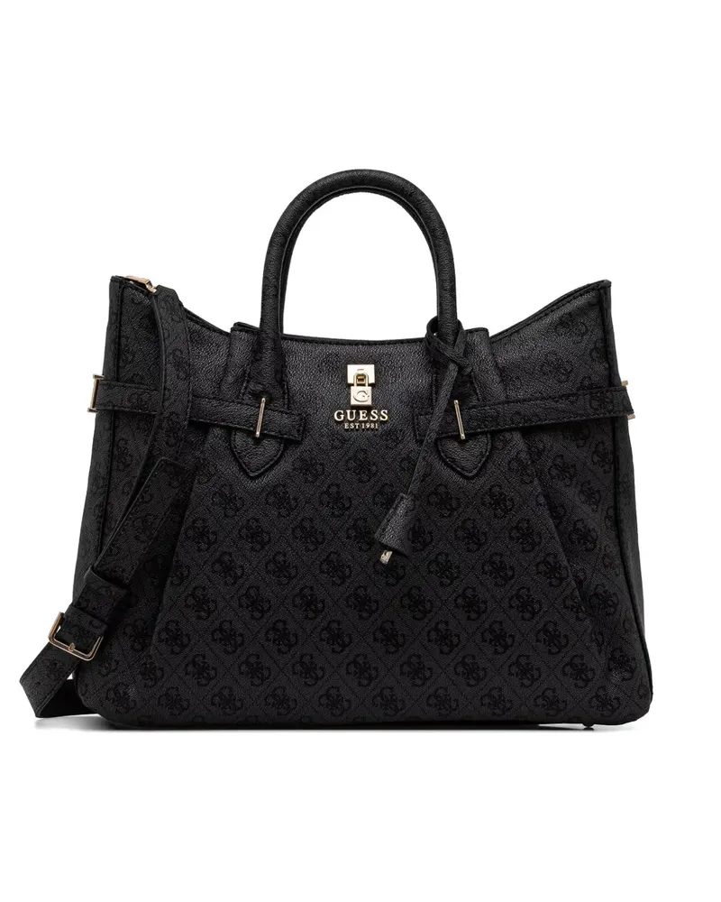 Guess monogram-pattern tote bag - Schwarz Schwarz