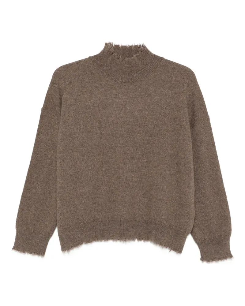 Antonelli Firenze Ausgefranster Pullover - Braun Braun
