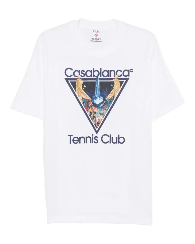 Casablanca Paris T-Shirt mit grafischem Print - Weiß Weiß